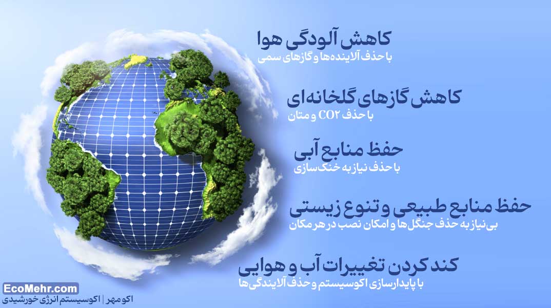 اثرات مثبت انرژی خورشیدی در محیط زیست
