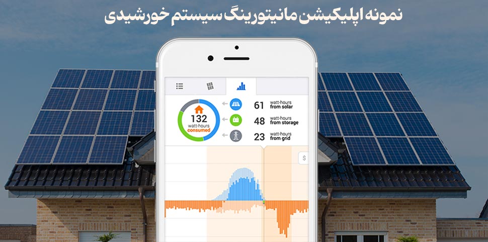 نمونه اپلیکیشن سیستم مانیتورینگ انرژی خورشیدی